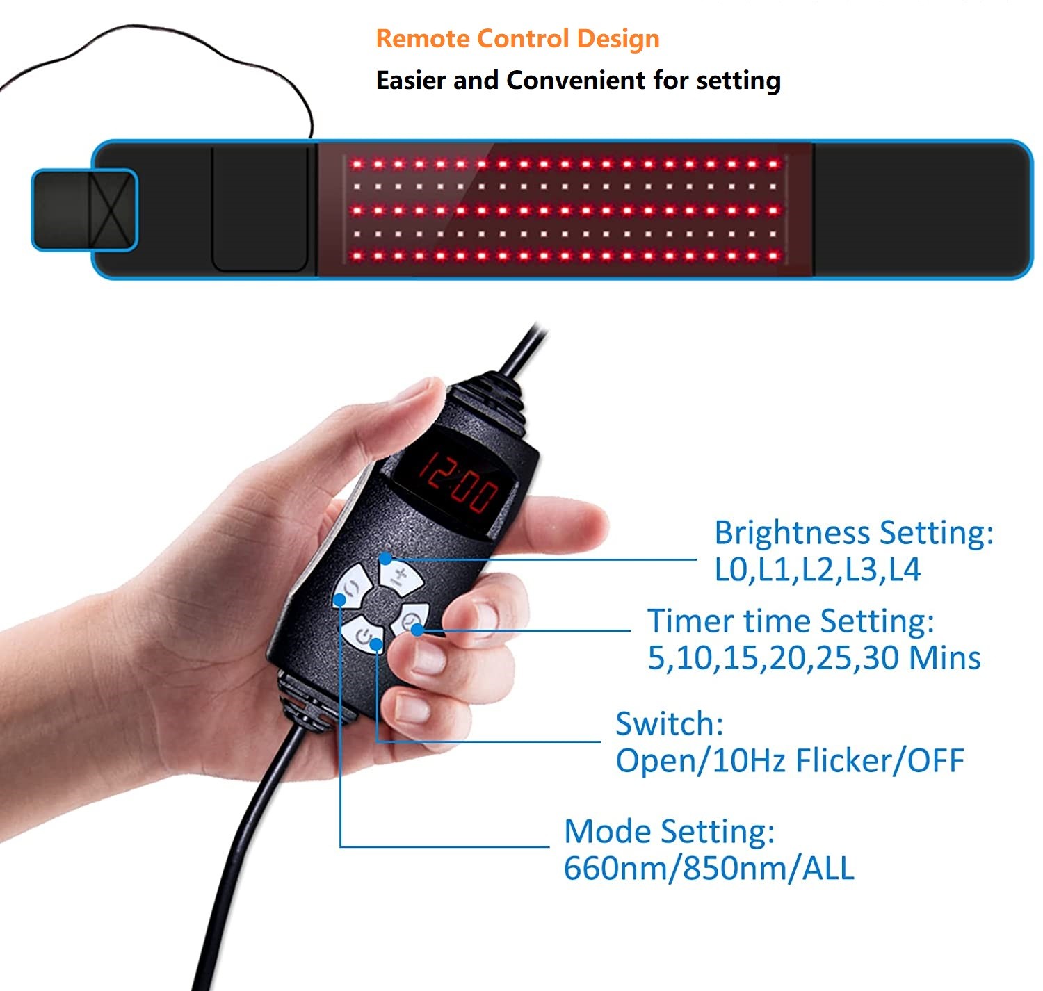 Weight Lose 105pcs LED Red Light Therapy Belt 125x7.5cm