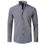 Men′s Shirt Ironing Long Sleeve Stretch Business High-End Men′s Shirt Hot Sale