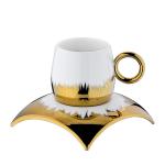 100ml Ceramic Cups Set of 6 Cups and Saucer Gift Box Home Decoration
