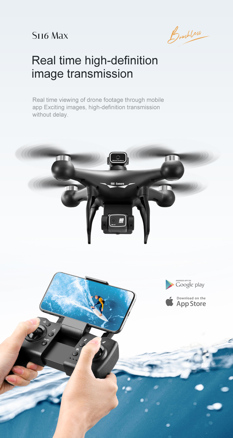 4K HD Dual Camera Foldable Quadcopter Helicopter with Obstacle Avoidance and Remote Control Professional Portable Drones