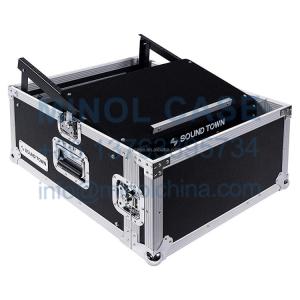 Quality Aluminum Rack Case With Slant Mixer Top DJ Mixer Cabinet With 4pcs Casters wholesale