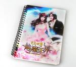 PLASTIC LENTICULAR wholesale A4/A5/A6 lenticular flip cover 3d notebook with