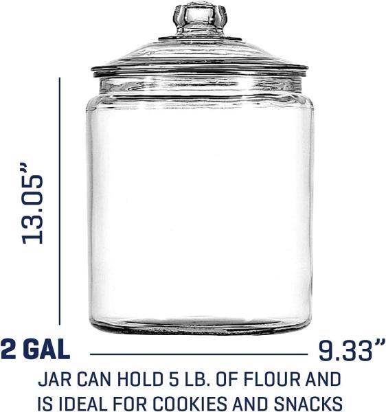 Glass Cookie Jars Labels Marker Gallon Canister Sets For Kitchen Counter With