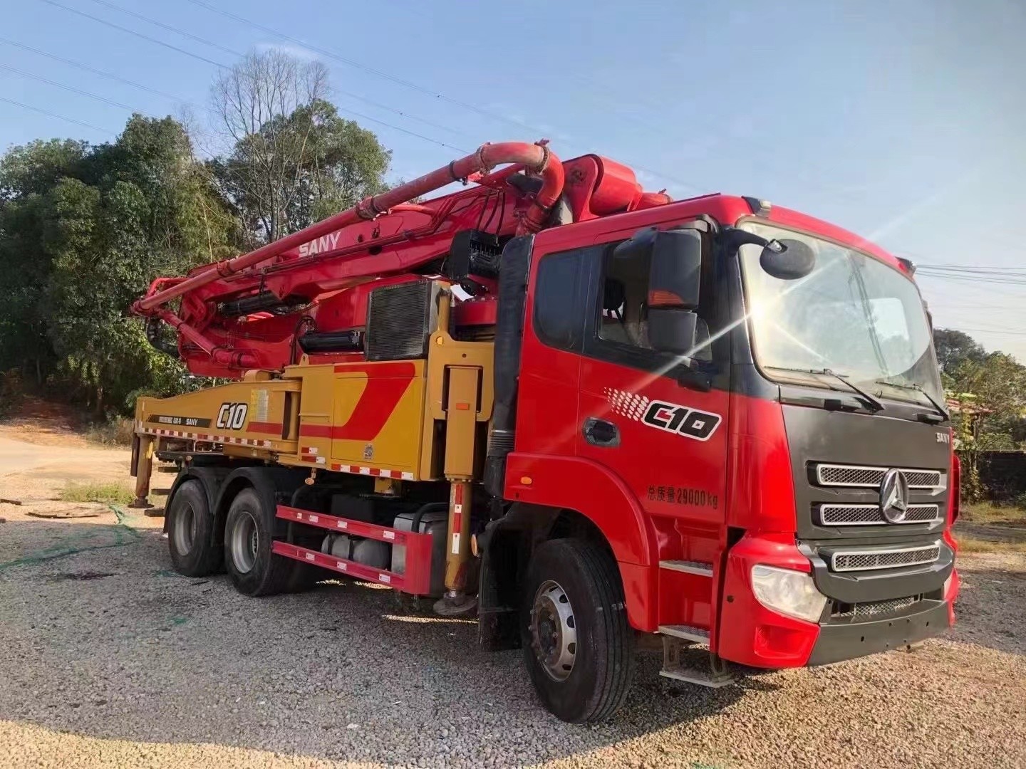 SANY SYM5290THBES 430C-10 Used Truck Mounted Concrete Boom Pump Truck 43Meters