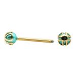Stainless Steel 316 Tongue Piercing Jewelry 6mm Gold Pink Color For Wedding