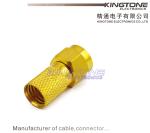RG6 Copper Conductor CATV Coaxial Cable with Golden F Connector for Antennas