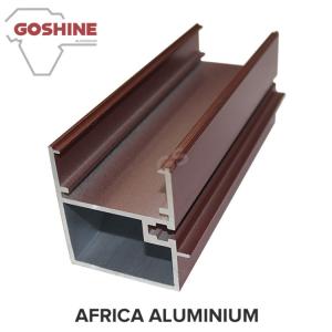 Quality Customized Hollow Wood Finish Aluminum Window Frame Extrusions wholesale