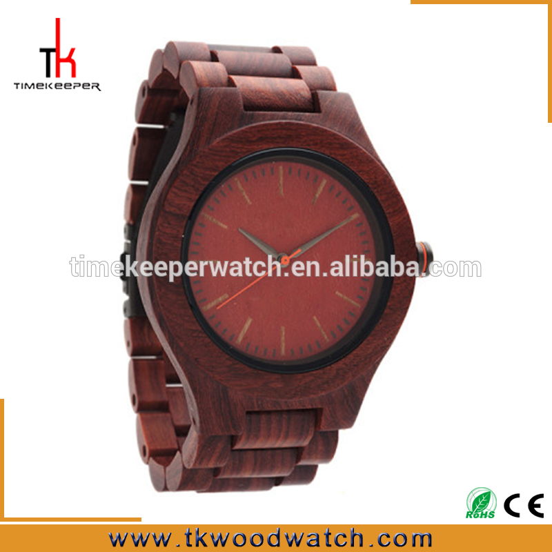 2017 Luxury watch Design by Timekeeper Japan movement wood watches steel