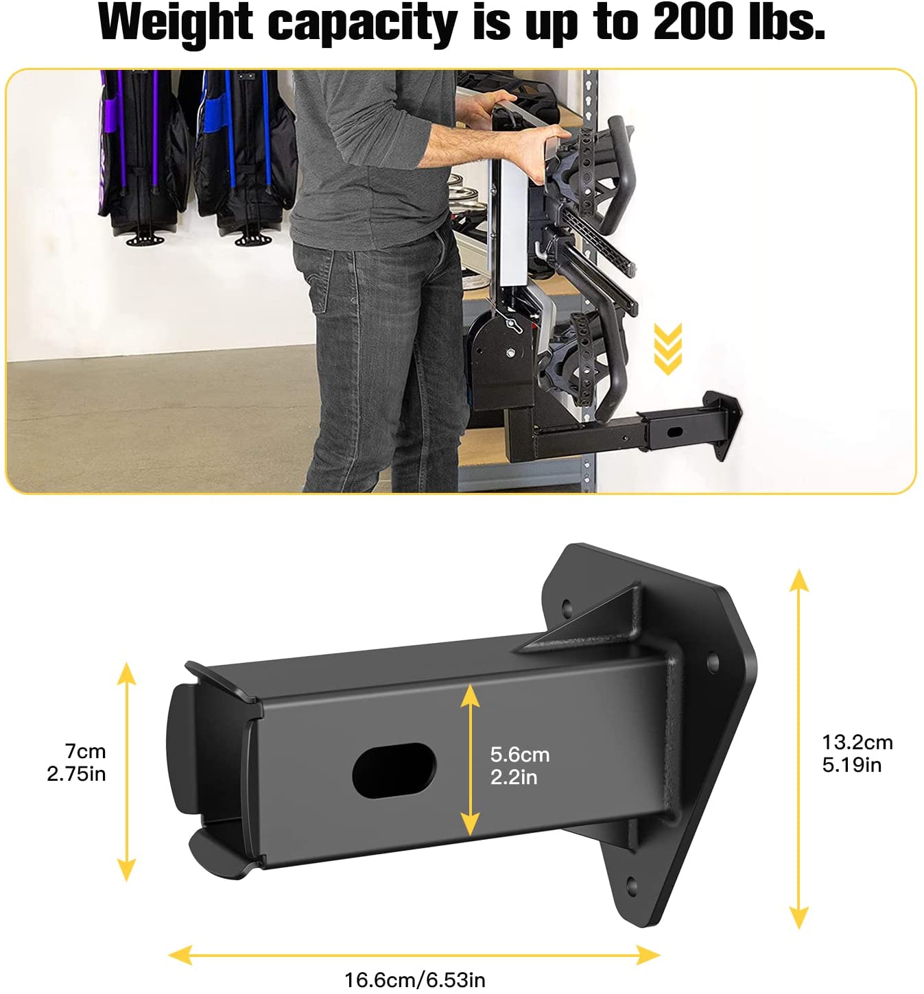 Hitch Wall Mount Storage Device for Bike and Cargo Hitch Rack Durable and Strong