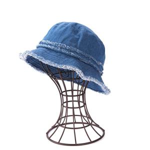 Quality Casual Denim Fabric Fisherman Bucket Hat For Coastal Beach wholesale