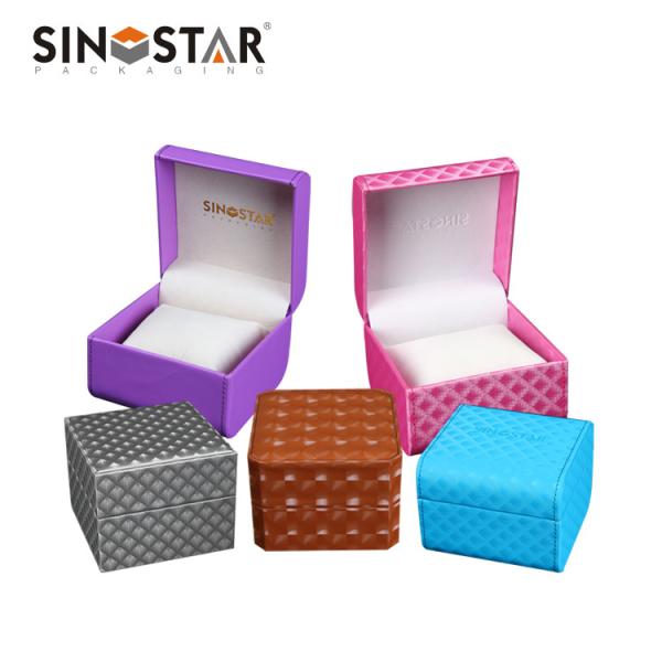 Soft Velvet Interior Material Leather Watch Box 10 X 10 X 5 Inches For Watch
