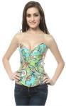 Chinese style floral bustier corset
