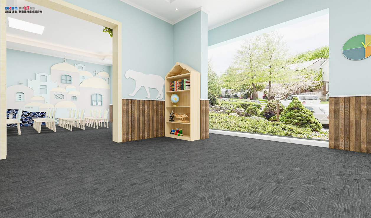 Grain Carpet Vinyl Flooring 5.5mm Grey Jump Color Unilin Click GKBM LS-T012