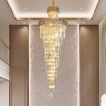 Hall Living Room Chandelier Smoky Gray Crystal Lamps art deco style gold