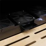 Large Capacity Black Wood Frame Cigar Cooler Humidifier Cabinet