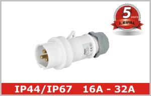 Quality Indoor 3 Pole Low Voltage Plugs And Sockets 40V 50V , IEC309 standard wholesale