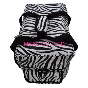 Quality Multi - Purpose Fabric Zebra Makeup Bag , Zipper Opening Makeup Carrying Case wholesale