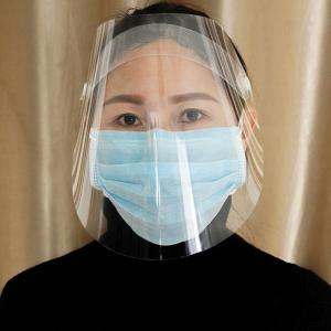 Quality Transparent Protective Face Shield Plastic Anti Fog Saliva Protection Mask wholesale