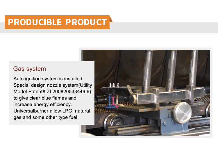 1.1KW Sugar Cone Production Line 33 Cast Iron Baking Templates