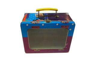 Quality PVC Window Metal Tin Lunch Box Cartoon Colorful Hinge With Handle wholesale