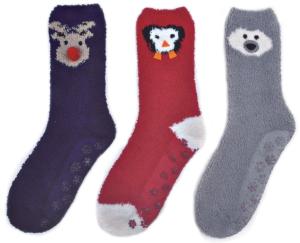 Quality Animal pattern Aloe Infused SPA Socks polyester plush therapy , warm spa sock wholesale