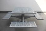 Metal Outdoor Picnic Tables For Playground Street Amusement Park