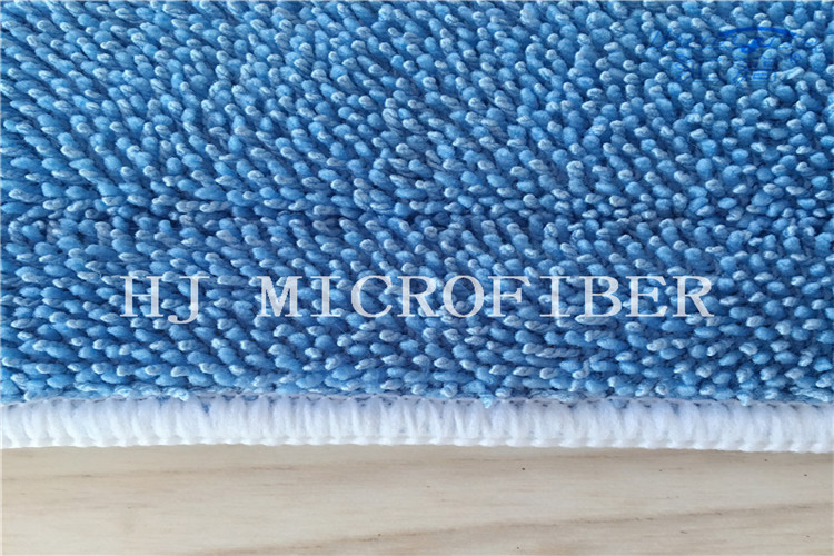 Blue Color Piping Side Microfiber Wet Mop Pads Twisted Pile Mop Heads Mop Replacement Pads