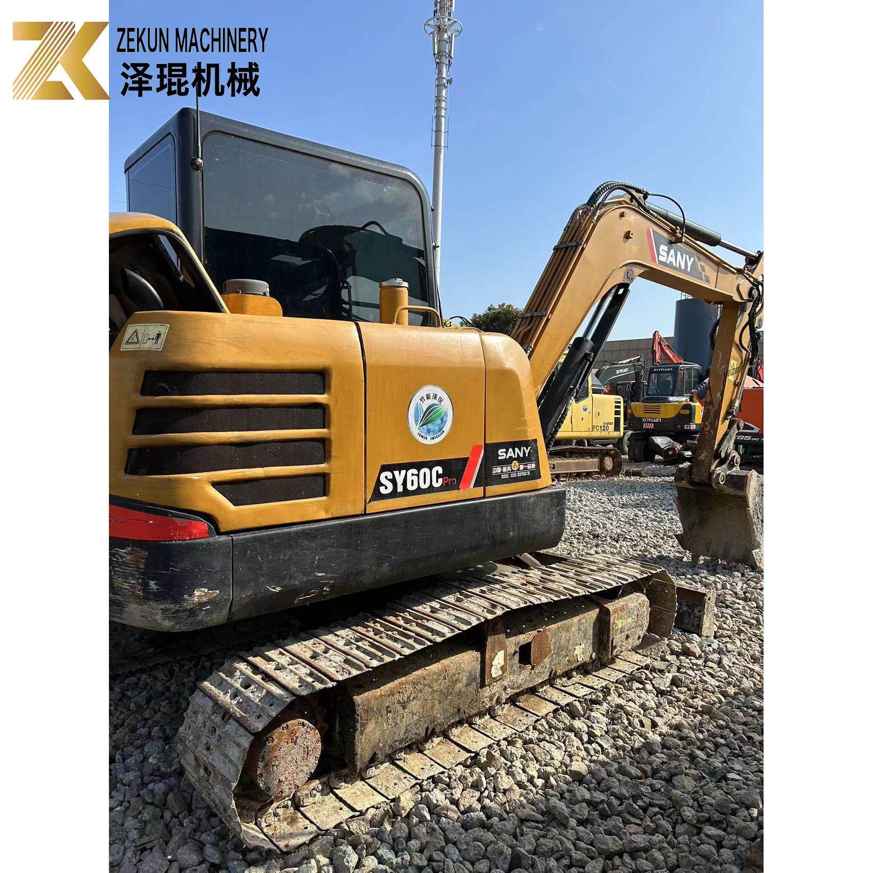 SANY SY60C Pro 6 Ton Used Crawler Excavator 36KW Power Second Hand Diggers