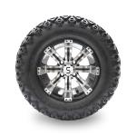 12'' Golf Cart Wheels And 23x10.5-12 High Profile Tires Combo