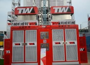 Quality Bevel Motor Construction Hoist Elevator , 2x13kw Goods Hoist Lift wholesale