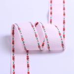 7mm-38mm Blue Embroidered Ribbon ISO9001 Embroidered Floral Ribbon