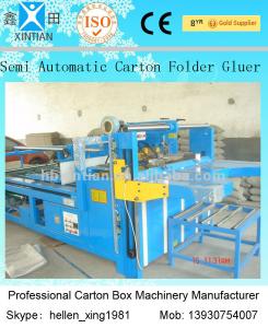 Quality Semi Auto Glue Corrugated Carton Packing Machine 4kw , Electric Control wholesale