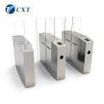 Community Glass Swing Turnstile High Speed Customizable Strong Self Protection