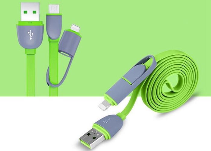 Micro Sync Charge Cable 8 Pin 2 In 1 Abrasion Resistant For IPhone 5 6 6s 7 7plus