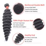 Virgin Human Curly Hair Weave Extension Deep Wave Brazilian Hair Bundle