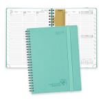 Green Softcover 2023 Spiral Planner Weekly Schedule Yearly Agenda Monthly Tabs