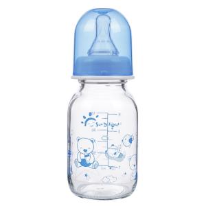 Quality 125ml 4oz Standard Neck Borosilicate Glass Baby Feeding Bottles wholesale