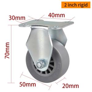 Quality EDL Mini Caster Wheels 2inch 30kg Plate TPE by Rigid, Swivel and Brake type wholesale