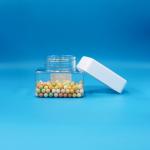 Empty Snack baby food Candy Transparent Square Small PET Plastic Jars Screw Lids