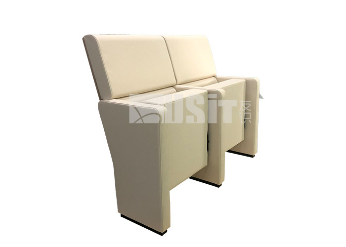 Auto Return Spring Padded Church Chairs With Alu Alloy Leg