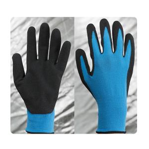 Quality Grease Resistant Wood Working Thin Breathable Hand Safety Black Nitrile Gloves wholesale