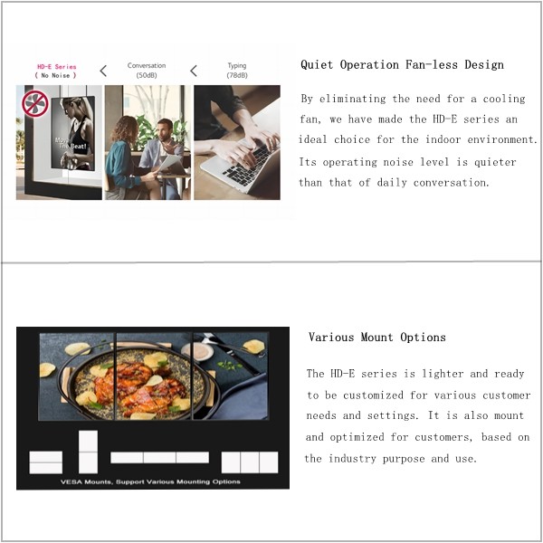 55 Inch Lcd Digital Menu Board For Coffee Shop Cafe Restaurants