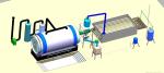 38tons Capacity Pyrolysis Waste Tire To Oil Production Line for 300sq Meter