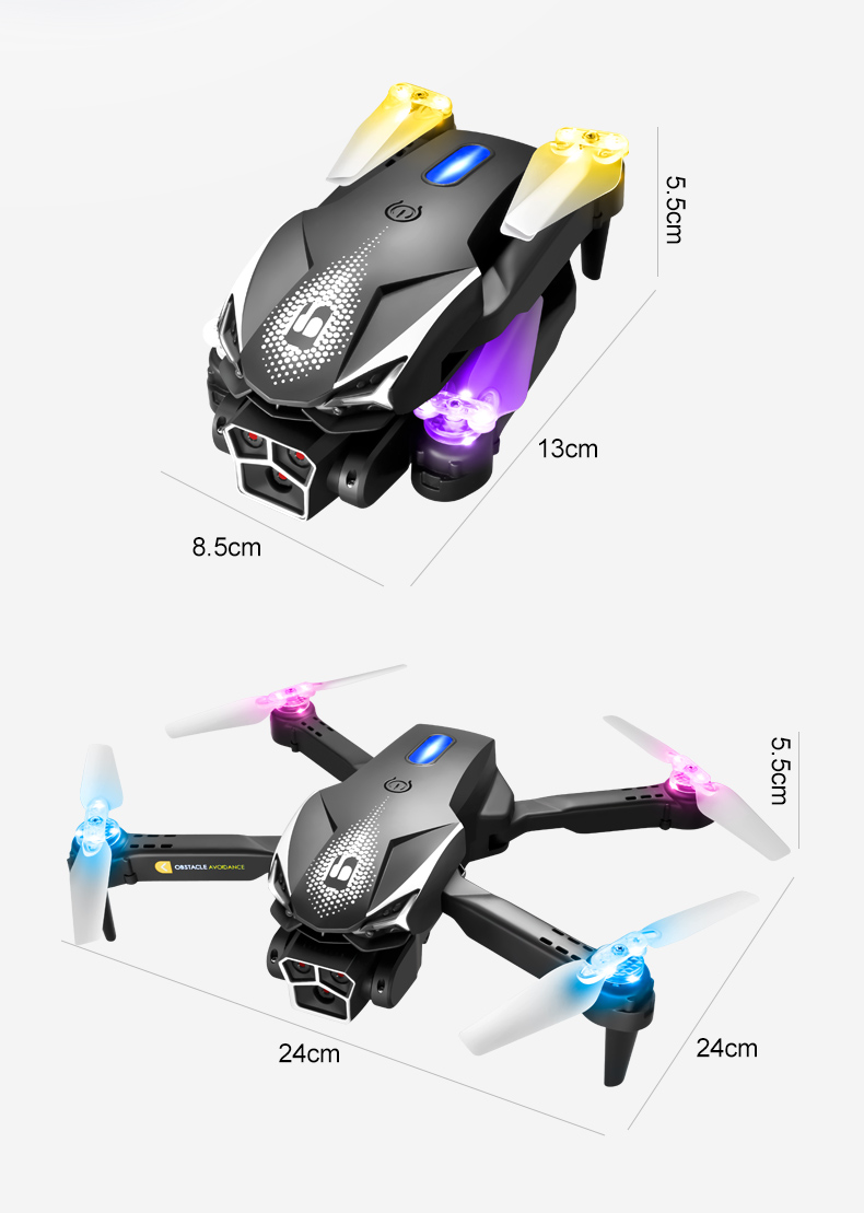 Black Lu600 Folding Drone Photography 2.4g Wifi Mini Drone 4k Waterproof Optical Flow Air Drone Quadcopter for Beginner