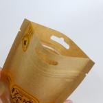 Digital Printing Kraft Paper Pouch Zipper Bag With Euro Hole