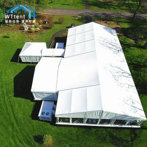 Quality Heavy Duty Custom Party Tents Glass Door Roof Pitch Without Pole Inside wholesale