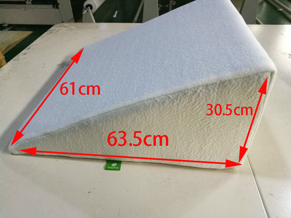 Contour Neck Memory Foam Wedge Pillow Customized Size Knitting Cover Material