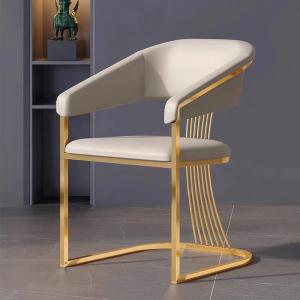 Quality Modern Minimalist Luxury Dining Chair Stainless Steel Leisure Facilities wholesale