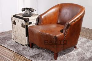Quality classical antique leather leisure home arm chair furniture,#2076 wholesale