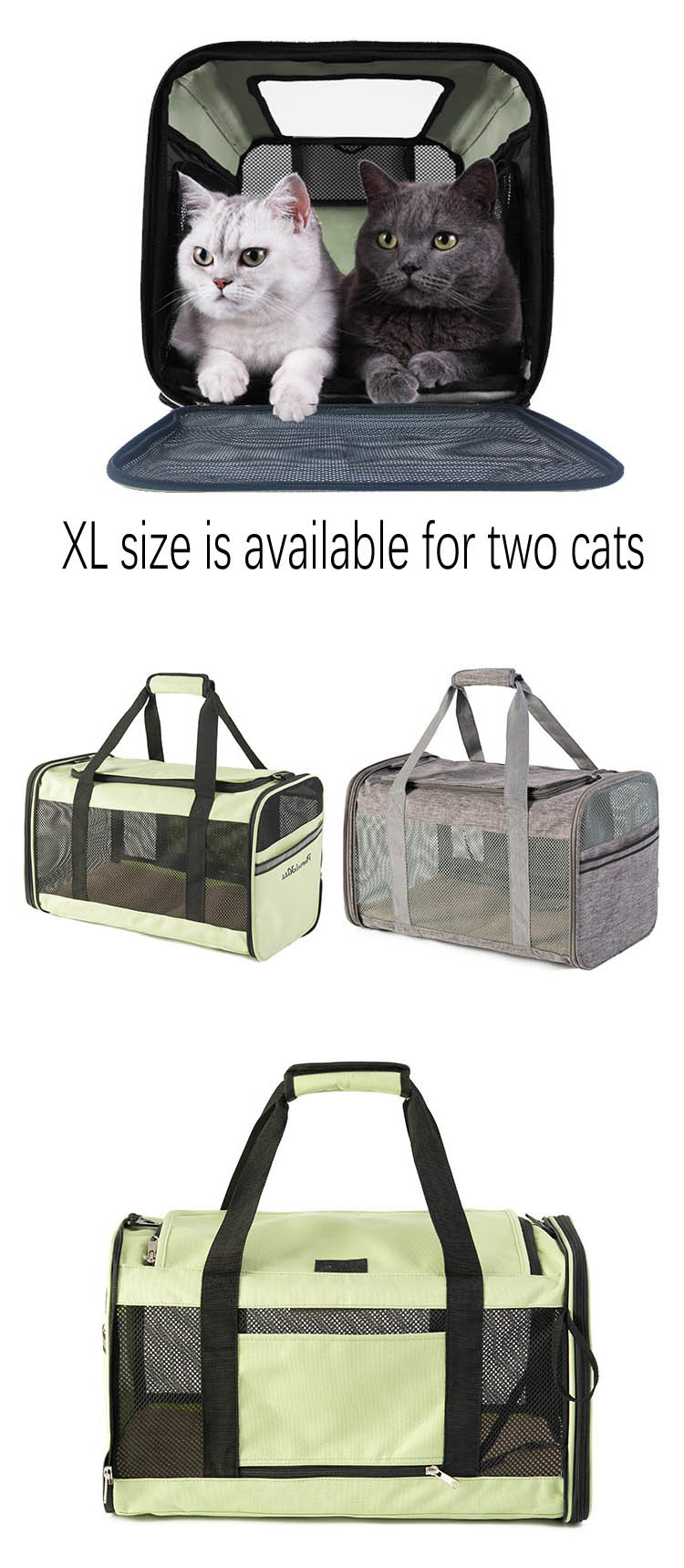 Outing Carrying Large Capacity Custom Mesh Pet Travel Carrier Bag For Cat Dog